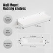 RICHER HOUSE 8 Set Floating Wall Mounted Shelves, Nursery Hanging Book Shelves with Lip for Storage, White Display Picture Ledge Shelf for Bedroom Bathroom Kitchen Living Room Wall Decor, Modern White