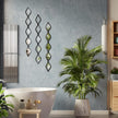 Yulejo 3 Pcs Acrylic Teardrop Mirror Decor Narrow Wall Decor Boho Vintage Wall Art for Apartment Home Living Room Bathroom Bedroom Hallway (Black Edge)