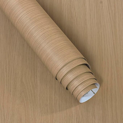 16"x354" Light Wood Contact Paper Waterproof Self Adhesive Brown Peel and Stick Wallpaper Thicken Wall Covering Matte Textured Wallpaper Vinyl Wood Stickers for Kitchen Furniture Decoration RV