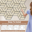 3D Peel and Stick Acoustic Wall Panel – 18-Pack White Maple Soundproof Wood Look Wall Panels for Interior Wall Decor, Hexagon Design