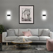 Lightess Modern Wall Sconces Set of Two Indoor LED Wall Mounted Lamp Hardwired Wall Lamp 12W for Bedroom Living Room Hallway, Cool White