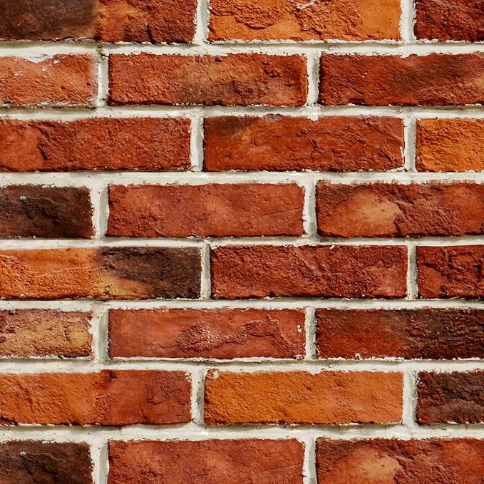 Abyssaly Brick Wallpaper Peel and Stick Red Brick Contact Paper for Bedroom 17.7