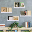 Blulu 8 Packs 14 Inch Acrylic Floating Shelf Wall Mounted Invisible Acrylic Shelf Ledge Floating Bookshelf for Living Room Office Bedroom Bathroom Kitchen Decoration Space Save (White)