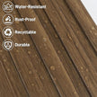 WPC Wainscoting Panels, 16 Packs 54 x 6 Inch 3D Wall Panels for Interior Wall Decor, Living Room, Bedroom, TV Background, Accent Slat Wall Paneling, Light Walnut
