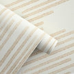 WENMER Beige Striped Wallpaper, Geometric Peel and Stick Wallpaper, 17.7''×118'' Gold Contact Paper, Beige Self Adhesive Removable Wall Paper for Bathroom Cabinets Kitchen
