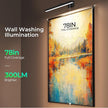 Wireless Picture Lights for Wall, 24in Battery Operated Wall Light for Painting Rechargeable CCT Rotatable Art Gallery Light with Remote Dimmable Timer for Artwork Frame Display Dartboard