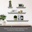 MELANNCO Floating Wall Shelves for Bedroom, Living Room, Bathroom, Kitchen, Nursery, Set of 4, Gray, 4 Count
