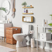 Sorbus Floating Shelves for Wall Set of 3 - Bathroom Shelves for Wall Storage, Over Toilet, Bedroom, Farmhouse, Decor - 2 Floating Shelves with Invisible Brackets & 1 Rectangular Box