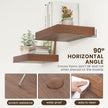 Deep Floating Shelves | 16 Inch Walnut Floating Shelves Set of 2 | 12 Inch Deep Rustic Wood Shelves for Wall | Walnut Shelves for Living Room Bathroom Kitchen Bedroom