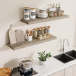 Dreamland 40 Inches Floating Shelves for Wall,9.3 Inch Deep Floating Shelves Set of 2, Large Display & Storage Shelf, Wall Shelf for Bathroom Bedroom Living Room Kitchen Office,Grey