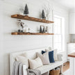 Modern Timber Craft Reclaimed Wood Floating Wall Shelf | Solid Rustic American Barnwood, Floating Shelf Brackets | 2.75