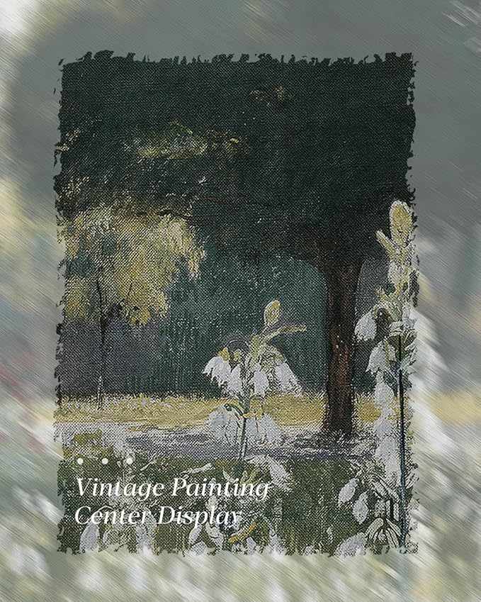 HUARCEY Framed Canvas Wall Art Prints, Living Room Shelf Vintage Decor Aesthetic, Wild Hyacinths Landscape Paintings Farmhouse Wall Decor, Retro Table Desk Decorationsfor Bedroom Bathroom, 8x10Inch