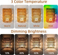 Battery Operated Wall Sconce Set of Two, Rattan Rechargeable Wall Sconces Set of 2, Boho Battery Wall Lights with Remote, Wall lamp for Bedroom,Living Room, Entryway 15 Colors Dimmable