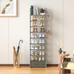 OYREL Shoe Rack, Sturdy Metal Shoes Rack Organizer,Narrow Shoe Rack,Shoe Racks for Closets,Shoes Rack,Shoe Stand,Shoe Shelf (10 Tier with 2 Boxes and 1 Hook)