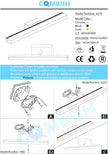 Combuh LED Bathroom Vanity Light Bar Dimmable IP44 Over Mirror Lighting Fixture 24Inch Wall Sconces Indoor 14W Modern Cool White 6000K Chrome