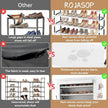 ROJASOP Shoe Rack with Covers 10 Tier Large Shoe Organizer Tall Shoe Closet Storage for 50-55 Pairs Shoe and Boot, Free Standing Shoe Rack Organizer for Closet, Entryway, Bedroom, White