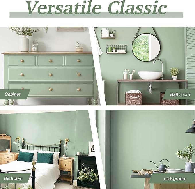 Dimoon 17.7''x118'' Peel and Stick Wallpaper Light Green Contact Paper for New Environmentally Friendly Materials Thickening Upgrade Embossed Renter Friendly Wall Paper Vinyl Countertop Bedroom
