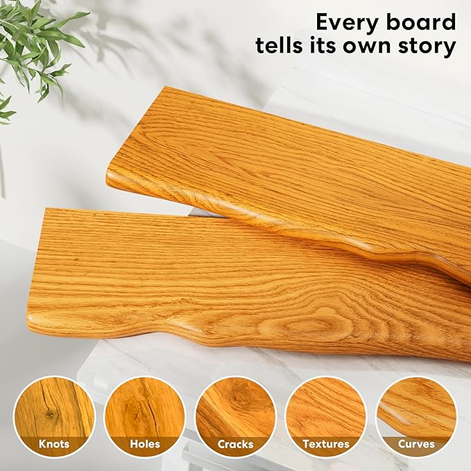 Floating Shelves for Wall Rustic Farmhouse 48 Inch Floating Shelf Bathroom Wooden Shelves for Wall Mounted Live Edge Pine Shelf with Unique Natural Grain for Living Room Bedroom Kitchen (Honey Walnut)