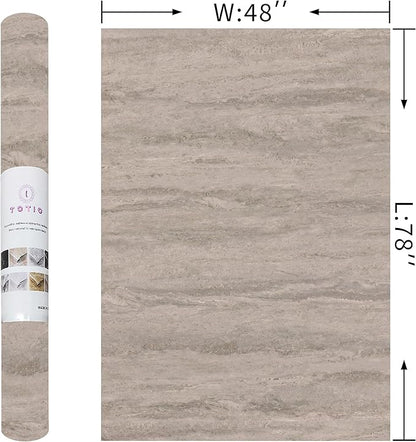 48x78inch Extra Wide Concrete Wallpaper Peel and Stick Light Gray Marble Granite Contact Paper Modern Industrial Style Wall Paper Greyish White Matte Thick Waterproof Self-Adhesive Vinyl Wall Sticker