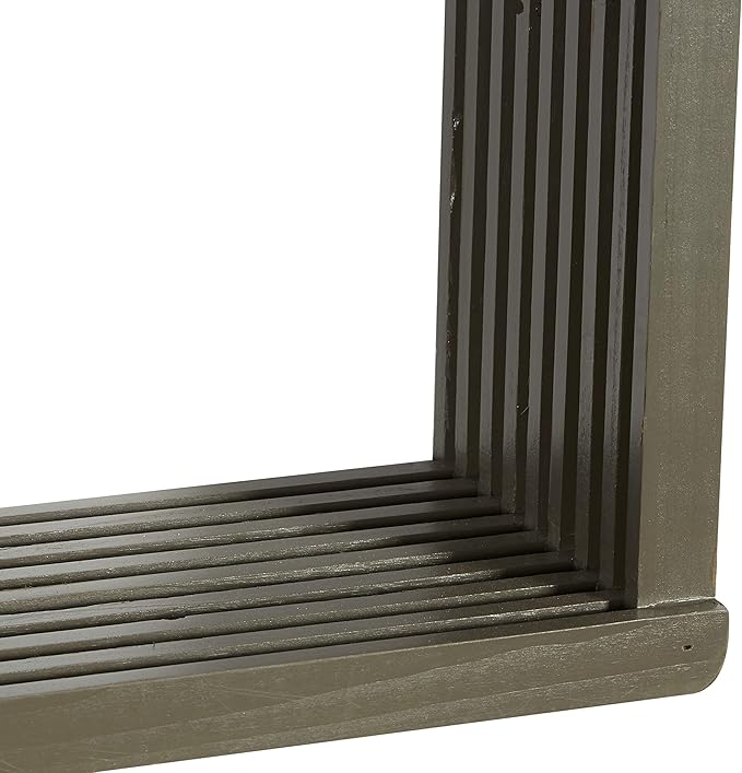 Deco 79 Wall Shelf, 12" L x 7" W x 12" H, Grey
