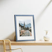 Vittanly 11x14 Picture Frames Set of 9, Shatter Resistant Plexiglass, Display 8x10 Pictures with Mat or 11x14 without Mat, Photo Frames for Wall or Tabletop, Engineered Wood, Navy