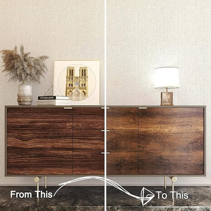 Decotalk Contact Paper Wood Grain Peel and Stick Wallpaper Self Adhesive Removable Brown Wood Contact Paper for Countertops Waterproof Vintage Wallpaper for Drawer Liner Cabinets Walls Desk 30x120inch