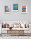 HesenDot Unframed Claude Monet Wall Art Set of 3,12x16in Water Lilies Impressionist Canvas Prints,Abstract Posters Decor,Minimalist Modern Artwork for Living Room Bedroom Office Home