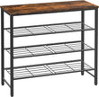 Kitsure Shoe Rack for Closet, Rustic Brown Shoe Organizer with Leveling Feet, Sturdy & Rust-Proof Shoe Storage for Entryway, Bedroom, Living Room, 29.5