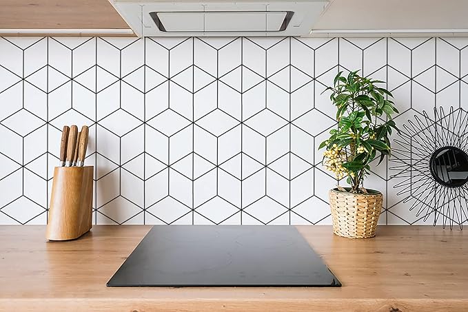 393"x17.3" Wallpaper Geometric Peel and Stick Wallpaper White and Black Contact Paper Stripe Wall Paper Self-Adhesive Removable Wallpaper for Wall Covering Vinyl Rolls
