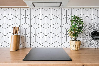 Removable Wallpaper White and Black Contact Paper for Cabinets Stripe Peel and Stick Wallpaper Self Adhesive Contact Paper for Wall Covering Vinyl Rolls 118"x17.3"
