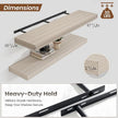Heimlove Floating Shelves for Wall 48 Inch Long,Extra Large and Thick Wood Shelves Mounted Storage Hanging Shelf Invisible Bracket for Bedroom,Living Room,Kitchen,Office,Set of 2,Grey