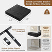 fuqing Floating Shelves for Wall, Wall Mounted Wood Floating Shelf with Invisible Brackets for Living Room, Bathroom, Bedroom, Kitchen Storage and Decor,6.5 Inch Set of 3, Black
