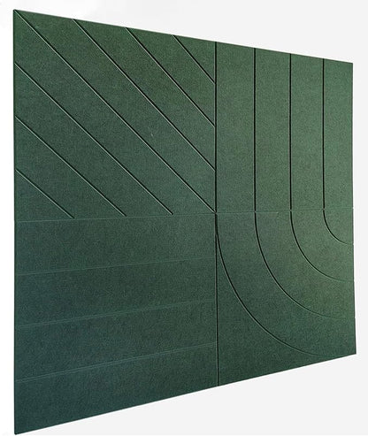 21.65" Large Square Acoustic Panels 4-Pack - Sound Absorbing Wall Panels, Noise Reducing Soundproof Decorative Felt Tiles for Home Office, Studio, Living Room -Aurora Green