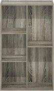 Furinno LUDER Book Shelf, 5-Cube Bookshelf, Reversible Bookcase, 9.4 x 19.5 x 31.5, for Living Room, Bedroom, Home Office, French Oak