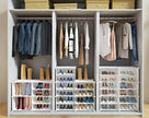 Shoe Rack Organizer, 24 Pair Shoe Storage Cabinet with Door Expandable Plastic Shoe Shelves for Closet,Entryway,Hallway,Bedroom,6 Tier