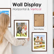FIXSMITH 11x14 Picture Frame Bulk-4 Pack, Photo Frame with HD Plexiglass, Display Pictures 8x10 with Mat or 11x14 Without Mat, Brown Picture Frames Collage Wall Decor, Gallery Wall Frame
