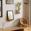 Solid Wood Half Round Floating Wall Shelves | Elegant Floating Shelves, Elevate Your Space. Perfect for Living Rooms, Bathrooms, Bedrooms, Offices, Children's Rooms