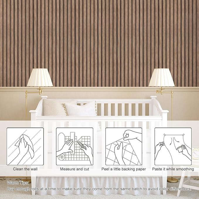 Yun-aeon Natural Wood Peel and Stick Wallpaper Wood Slats - 17.3
