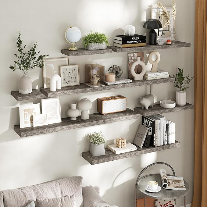 40 Inch Floating Shelves for Wall Set of 2, 8