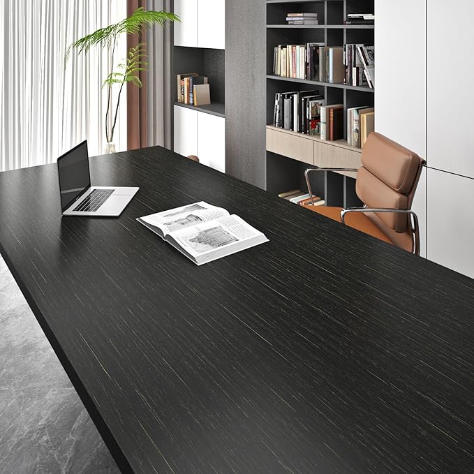 Livelynine 15.8X197 Black and Gold Textured Peel and Stick Wallpaper for Bedroom Walls Kitchen Cabinet Contact Paper Peel and Stick Wall Paper Self Adhesive Mid Century Modern Accent Wall Covering