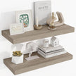 24 Inch Floating Shelves, 3D Textured Wood Grain, 24