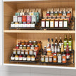 RCHYFEED Spice Rack Organizer for Cabinet Pantry,4 Tier Spice Rack Countertop,Tierd Spice Organization Easy Visibility, Depth Adjustable Seasoning Organizer for Cabinet (Black, 2Pack)