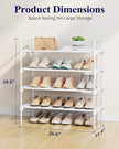 Kitsure Shoe Rack for Closet, Shoe Organizer for Front Door Entrance, Stackable Shoe Shelf, Detachable Closet Organizers and Storage, 26.6