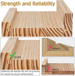 Picture Ledge Shelf, 24 inch Solid Pine Wood Floating Shelves, Floating Book Shelves for Living Room Bedroom Kitchen Decor, Natural Unfinished, No Stain, DIY, Set of 4(Maple Wood, 4Pack 24inch)
