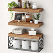 Bathroom Shelves Over Toilet Set of 3, Floating Shelves for Wall Toilet Paper Storage, 1.5