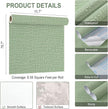 Guvana Grasscloth Peel and Stick Wallpaper Green Textured Contact Paper Modern Removable Self Adhesive Wall Paper Thicken Fabric Faux Linen Wallpaper for Bathroom Kitchen Countertop 197inx15.7in