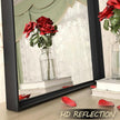 48x30 Inch Black Metal Framed Bathroom Mirror for Wall, Black Matte Rectangle Bathroom Vanity Mirror, Square Corner, Anti-Rust, Tempered Glass, Hangs Horizontally or Vertically