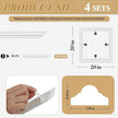 4 Set Peel and Stick Wall Molding Trim Kit, Premade Wainscoting Panels, White Pre Cut Wall Panels for Interior Wall Decor, DIY Home Decoration Picture Frame (20 x 20 Inch)