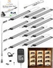 EBD LED Under Shelf Lights, 4-Way Splitter Light Bar, 12-Panel Cabinet Lighting, 4500K 5400Lm Counter Lights with Slack-Free Wiring, Maximized for Spacious 4-Layer Showcase, Bookcase & Storage Rack