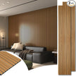 Art3d 2pcs-104 x 15.75in Slat Acoustic Panel for Wall and Ceiling, 3D Fluted Sound Absorbing Panel with Wood Finish, Teak